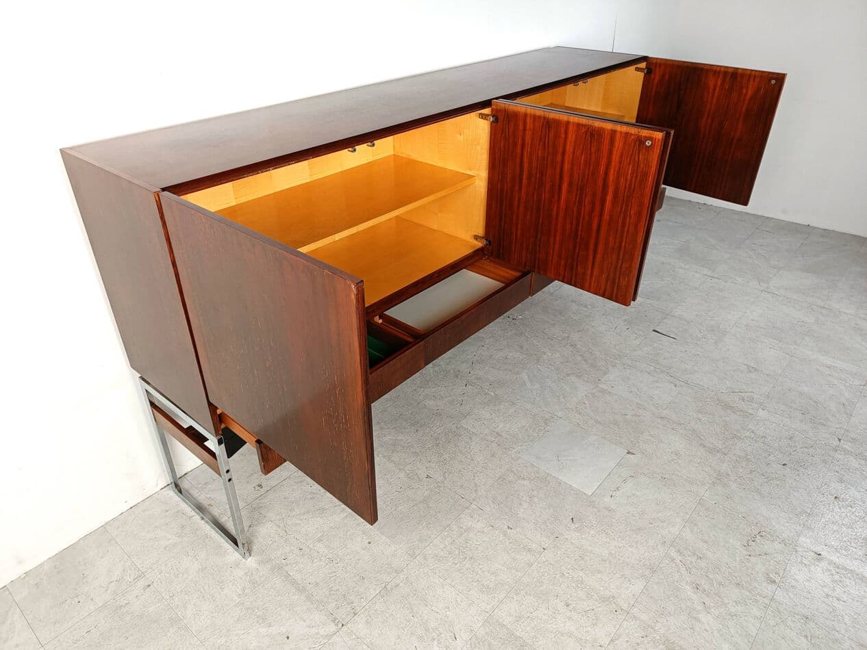 Kredens highboard, brązowy, drewno, Belgia, lata 60. - 268021