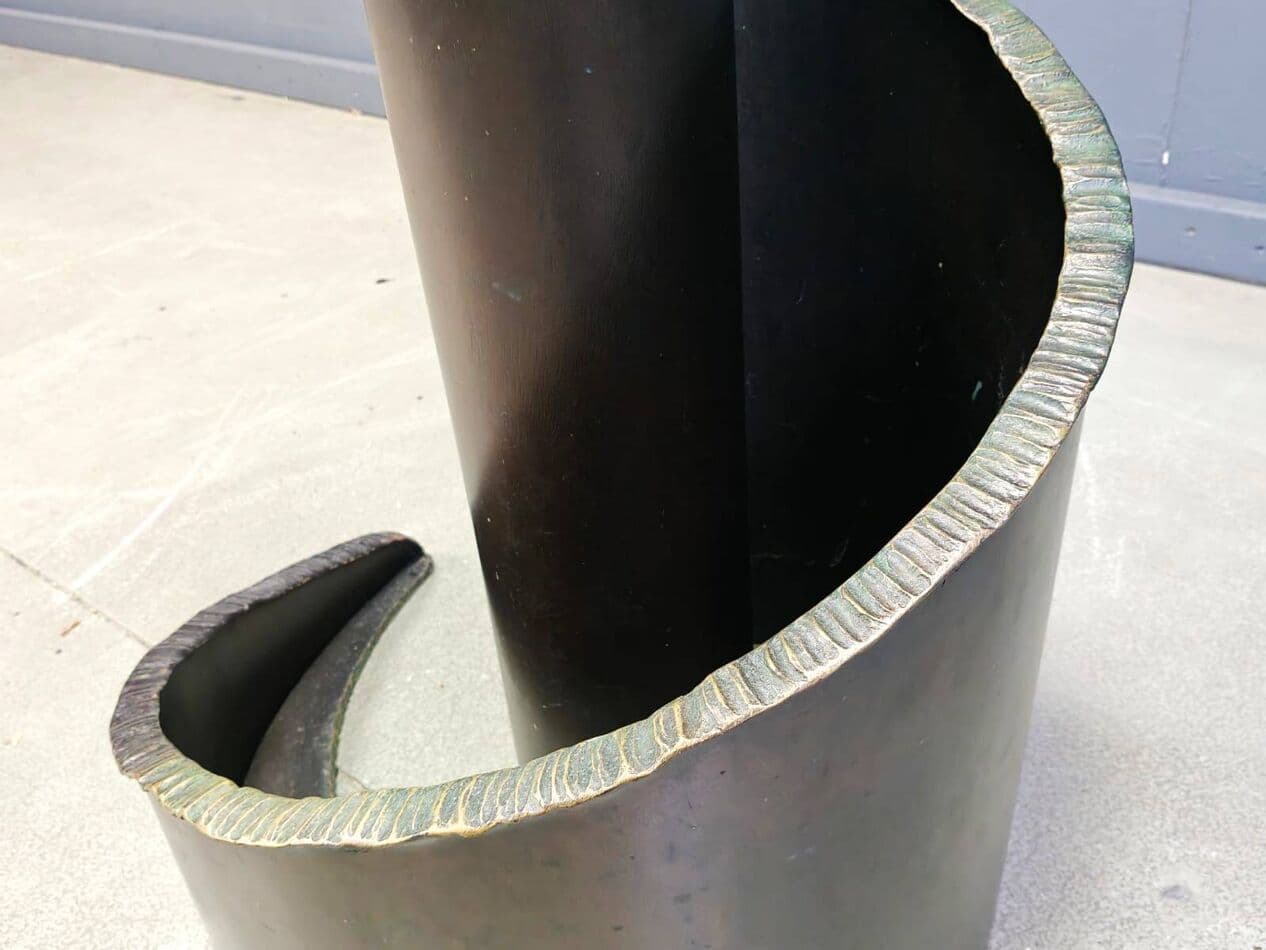 Stół jadalniany, szkło szare, brąz, proj. M. Barilone, Roche Bobois, Francja, lata 90. - 267902