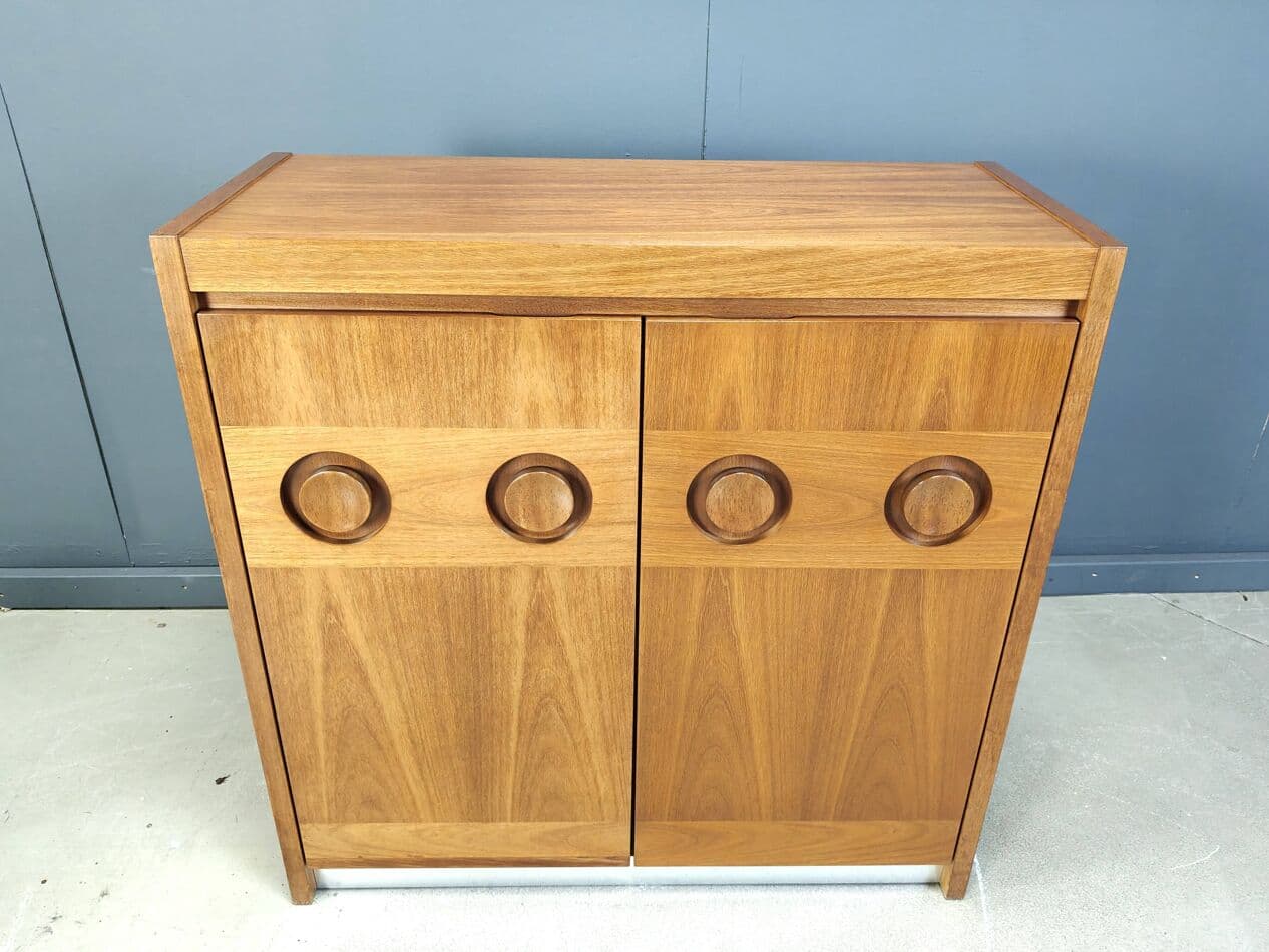 Barek brutalistyczny, brązowy, drewno, Belgia, lata 70. - 267841