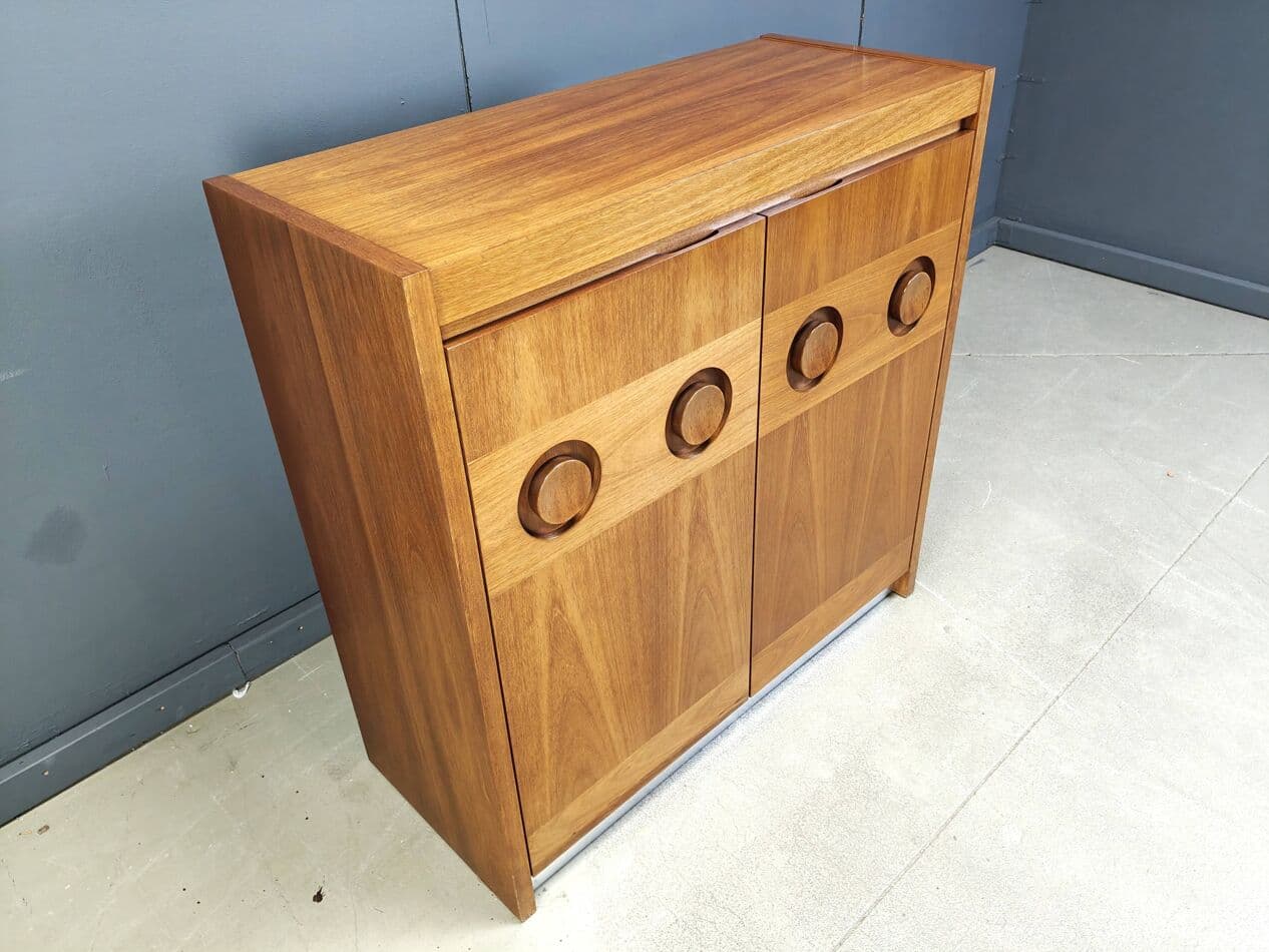 Barek brutalistyczny, brązowy, drewno, Belgia, lata 70. - 267849