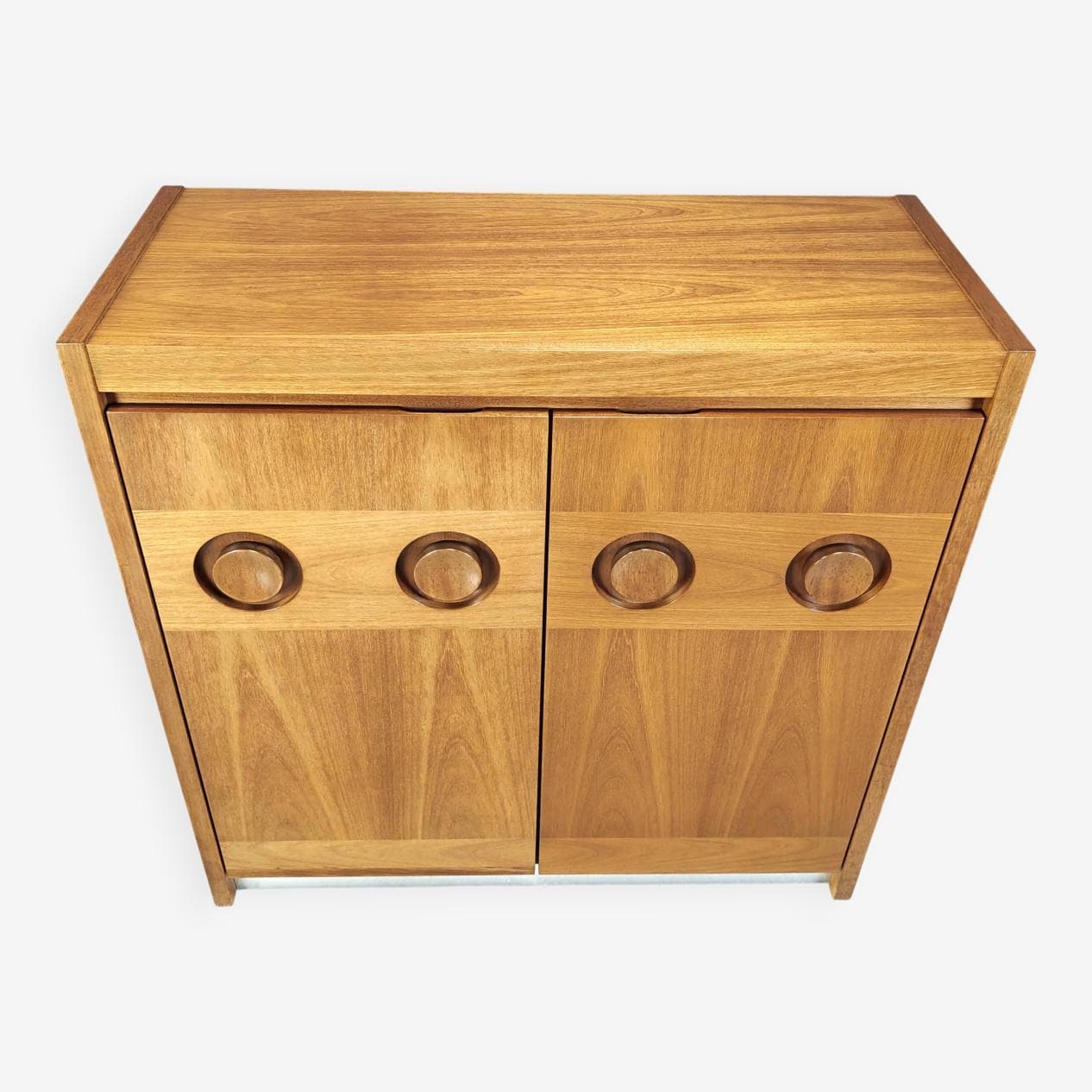 Barek brutalistyczny, brązowy, drewno, Belgia, lata 70. - 267839