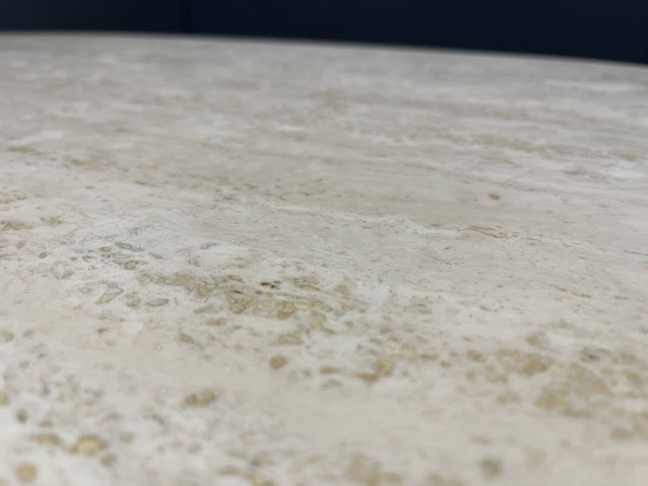 Dining table, beige travertine, Italy, 1970s. - 267684