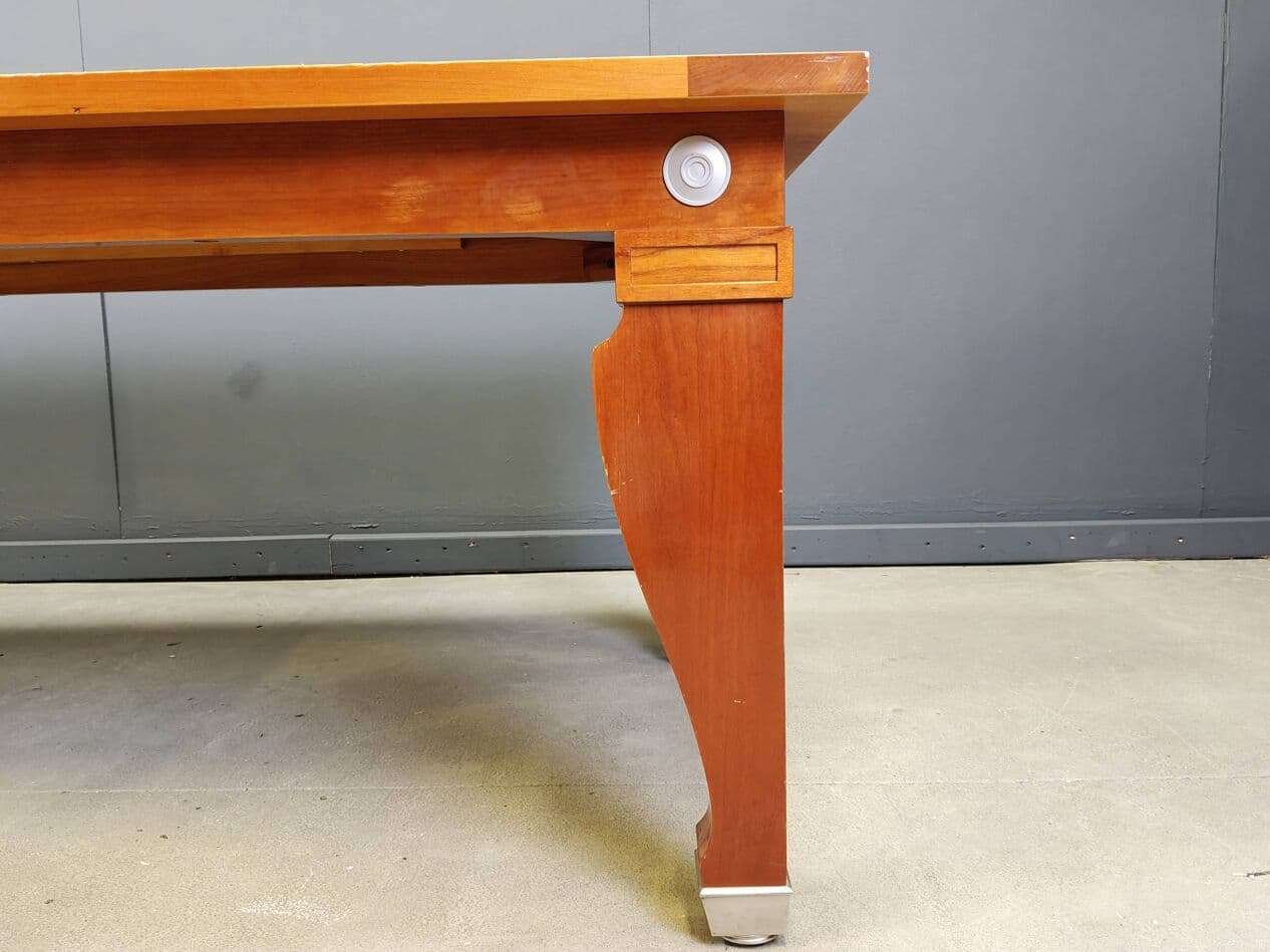 Stół jadalniany Mensa Magna, drewno czereśniowe brązowy, proj. L. Krier, Włochy, lata 90. - 267649