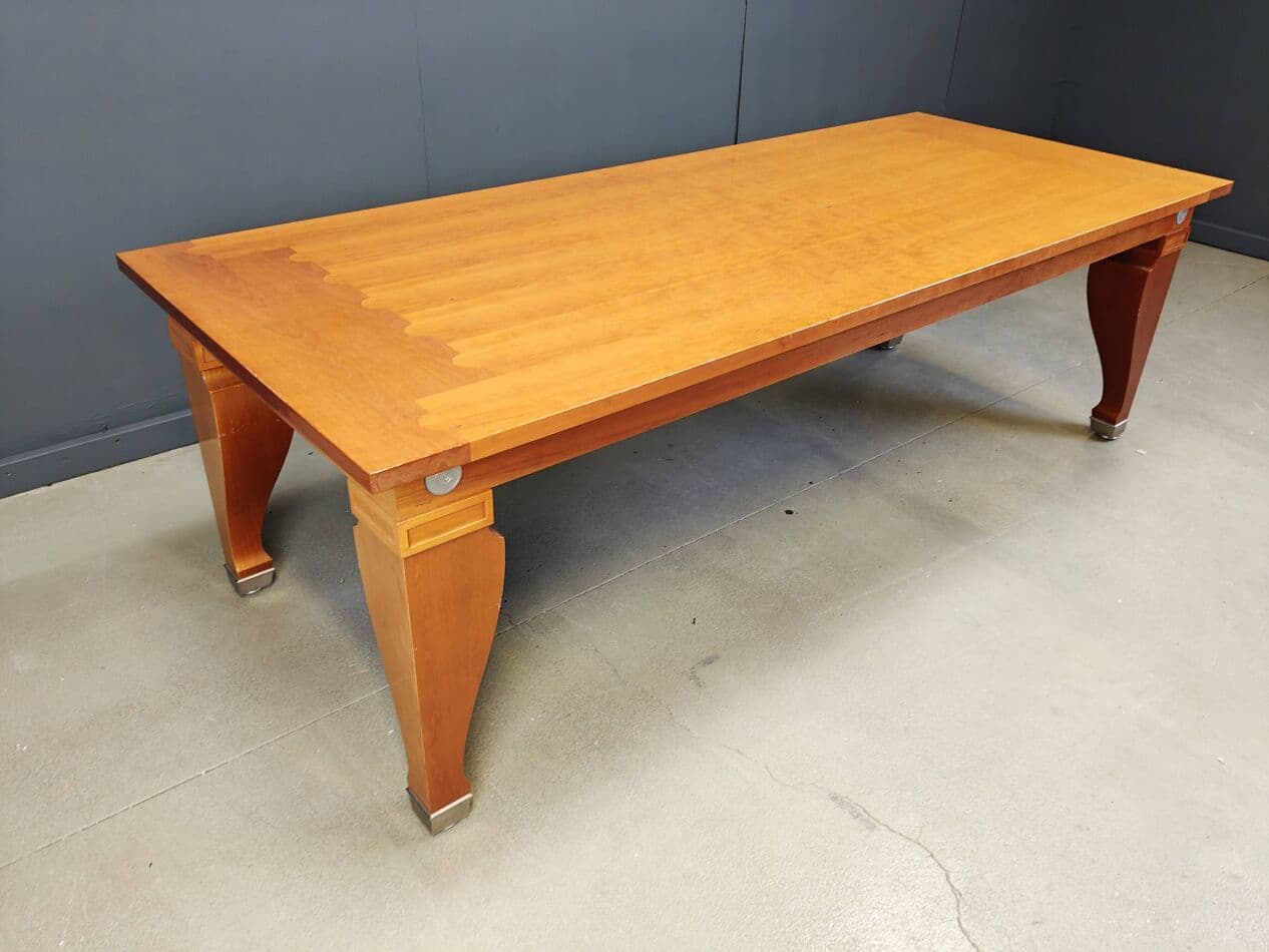 Stół jadalniany Mensa Magna, drewno czereśniowe brązowy, proj. L. Krier, Włochy, lata 90. - 267642