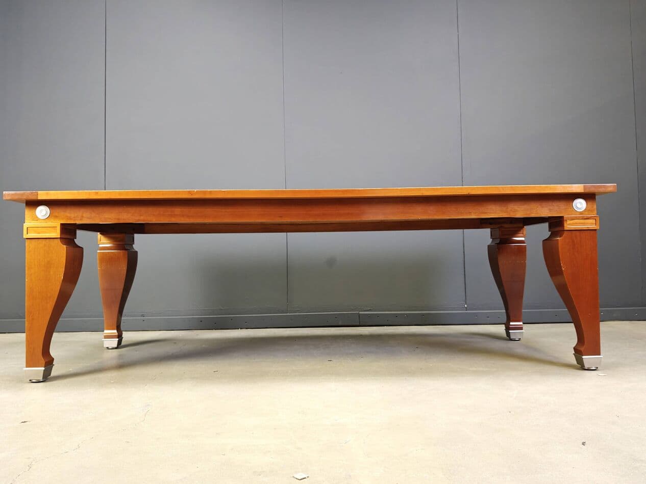 Stół jadalniany Mensa Magna, drewno czereśniowe brązowy, proj. L. Krier, Włochy, lata 90. - 267651