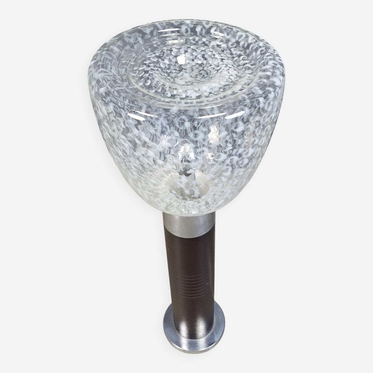 Lampa podłogowa Space Age, szkło Murano, chrom brązowy, Mazzega, Włochy, lata 70. - 267530