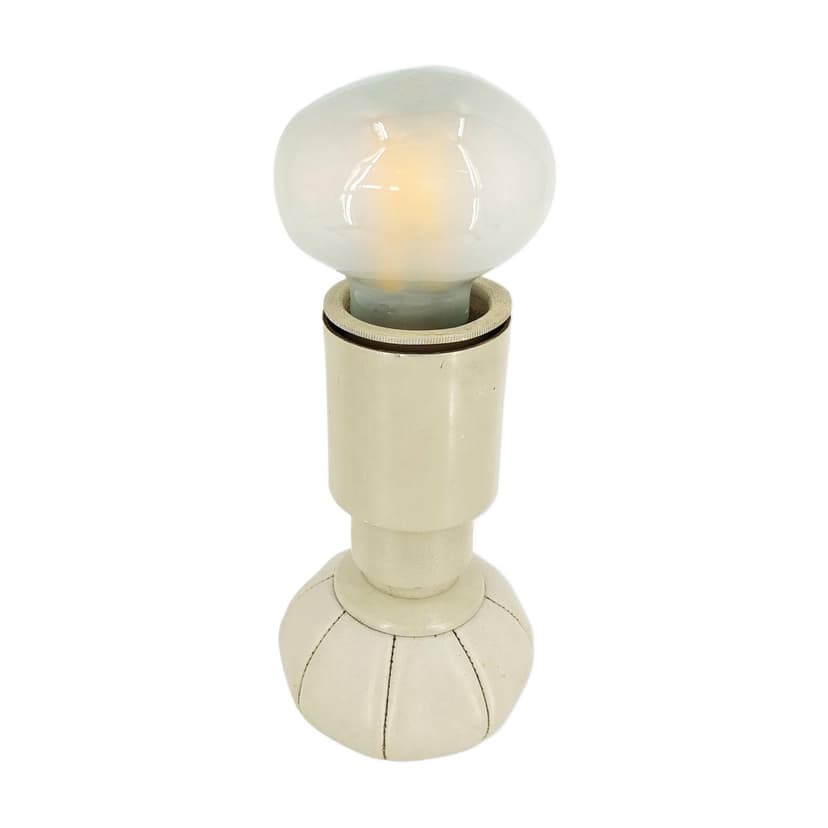 Lampa stołowa, biała, metal, proj. G. Sarfatti, Arteluce, Włochy, lata 60.