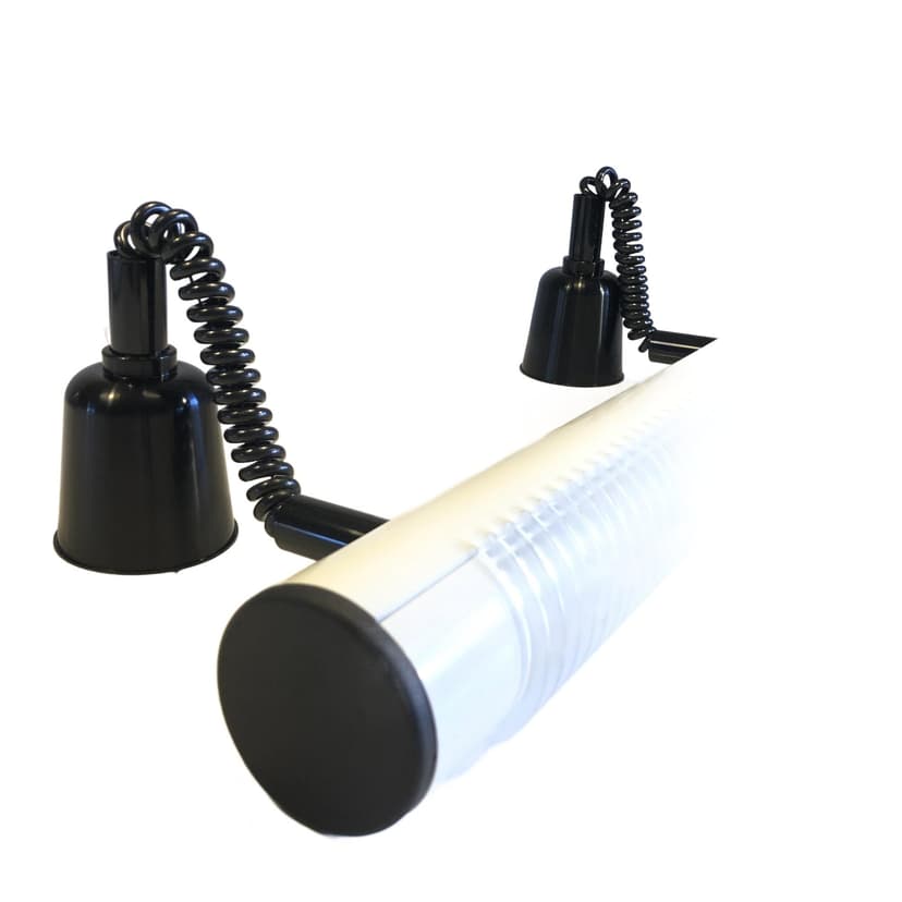 Lampa sufitowa aluminium 66 cm biała, Niemcy lata 80., vintage