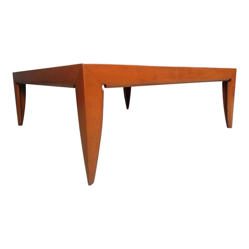 Coffee table, brown cherrywood, Giorgetti, Italy, 1990s.