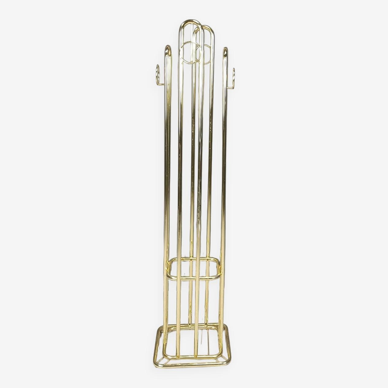 Stojak na ubrania, złoty, mosiądz, Belgia, lata 70. - 267209