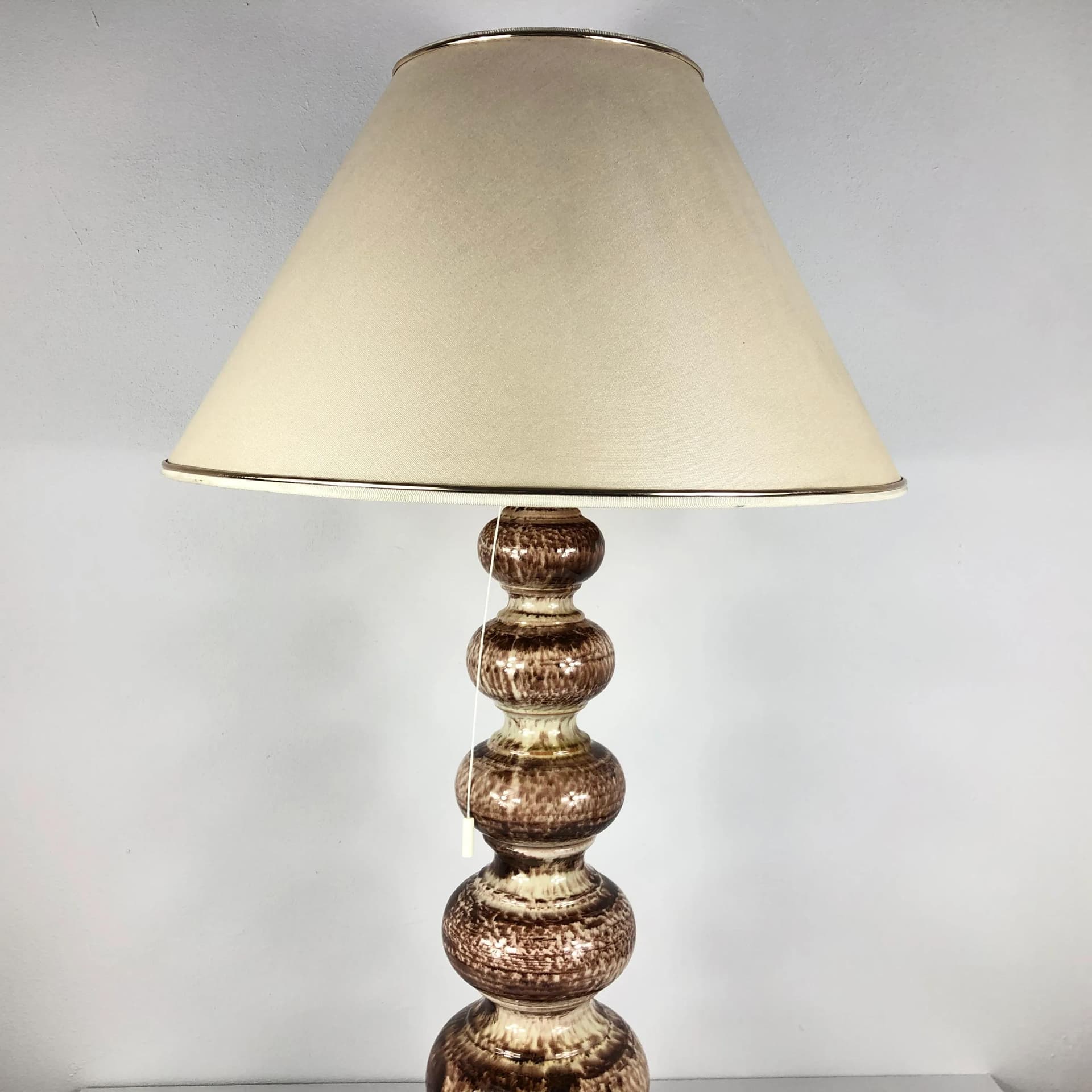 Lampa stołowa, brązowy ciemny, porcelana, Niemcy, lata 70. - 19550