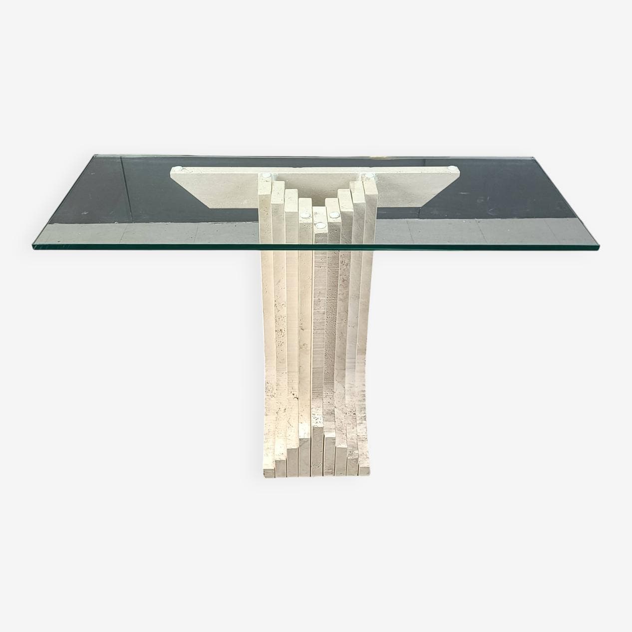 Konsola, beżowy, trawertyn, lata 70. - 267029