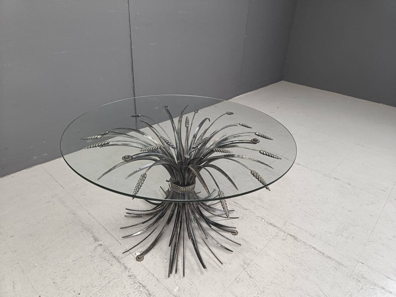 Coffee Table Coco Chanel, black metal, glass, Italy, 1960s. - 267023