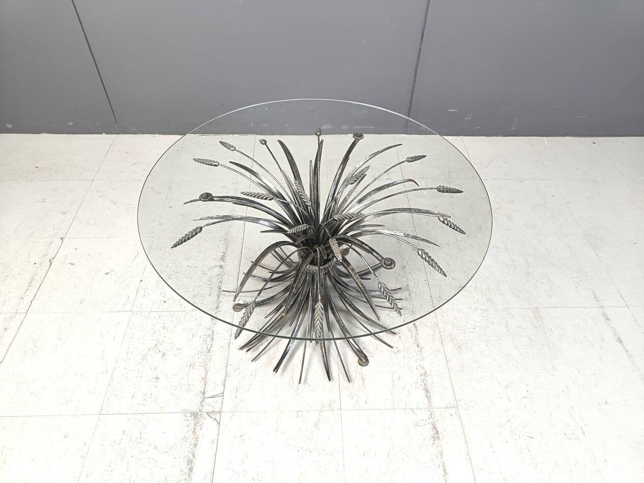 Coffee Table Coco Chanel, black metal, glass, Italy, 1960s. - 267017
