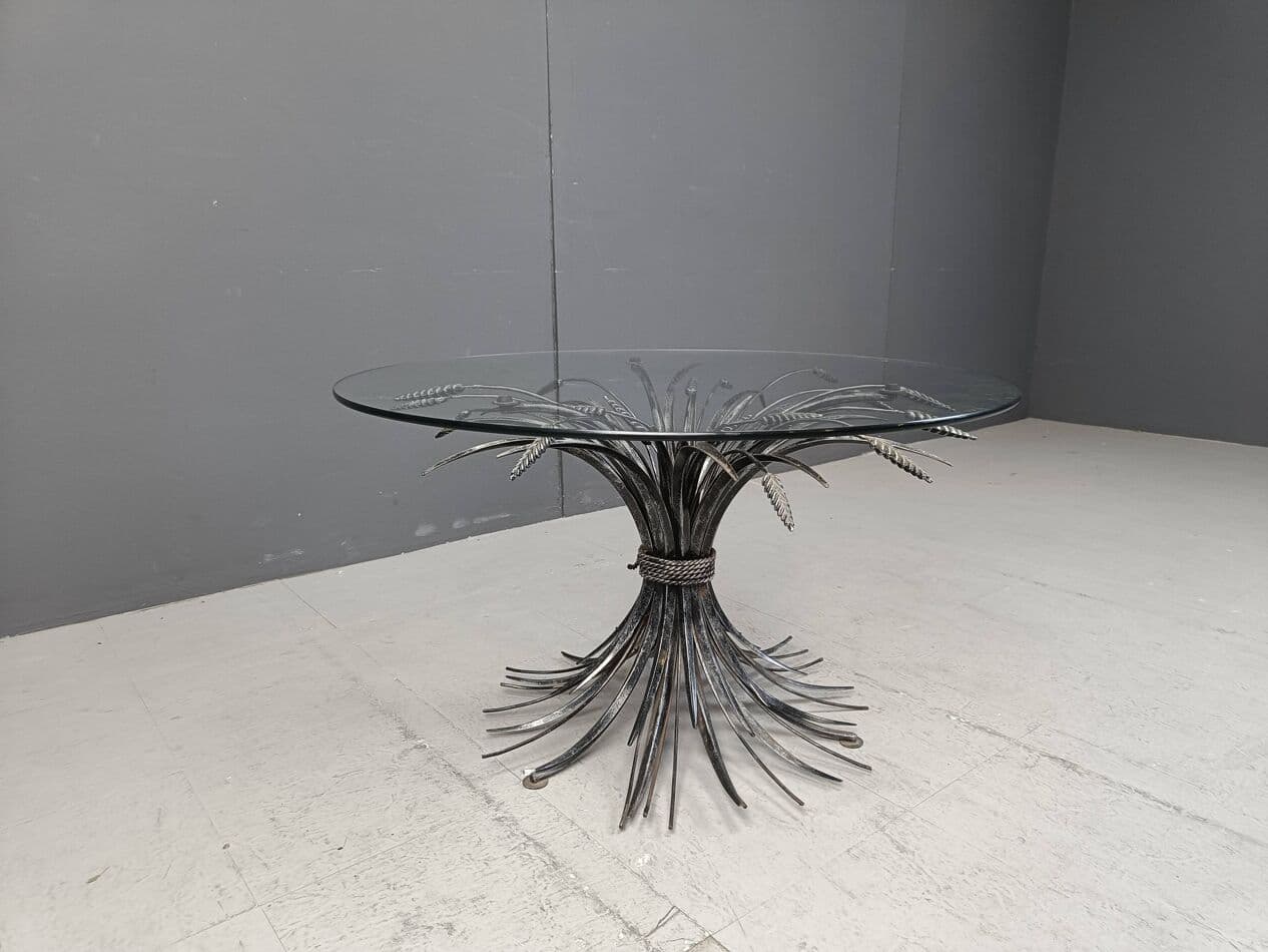 Coffee Table Coco Chanel, black metal, glass, Italy, 1960s. - 267024