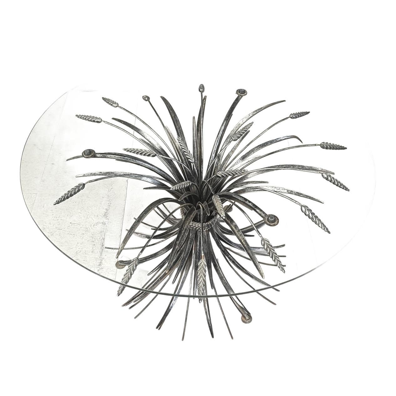 Coffee Table Coco Chanel, black metal, glass, Italy, 1960s.