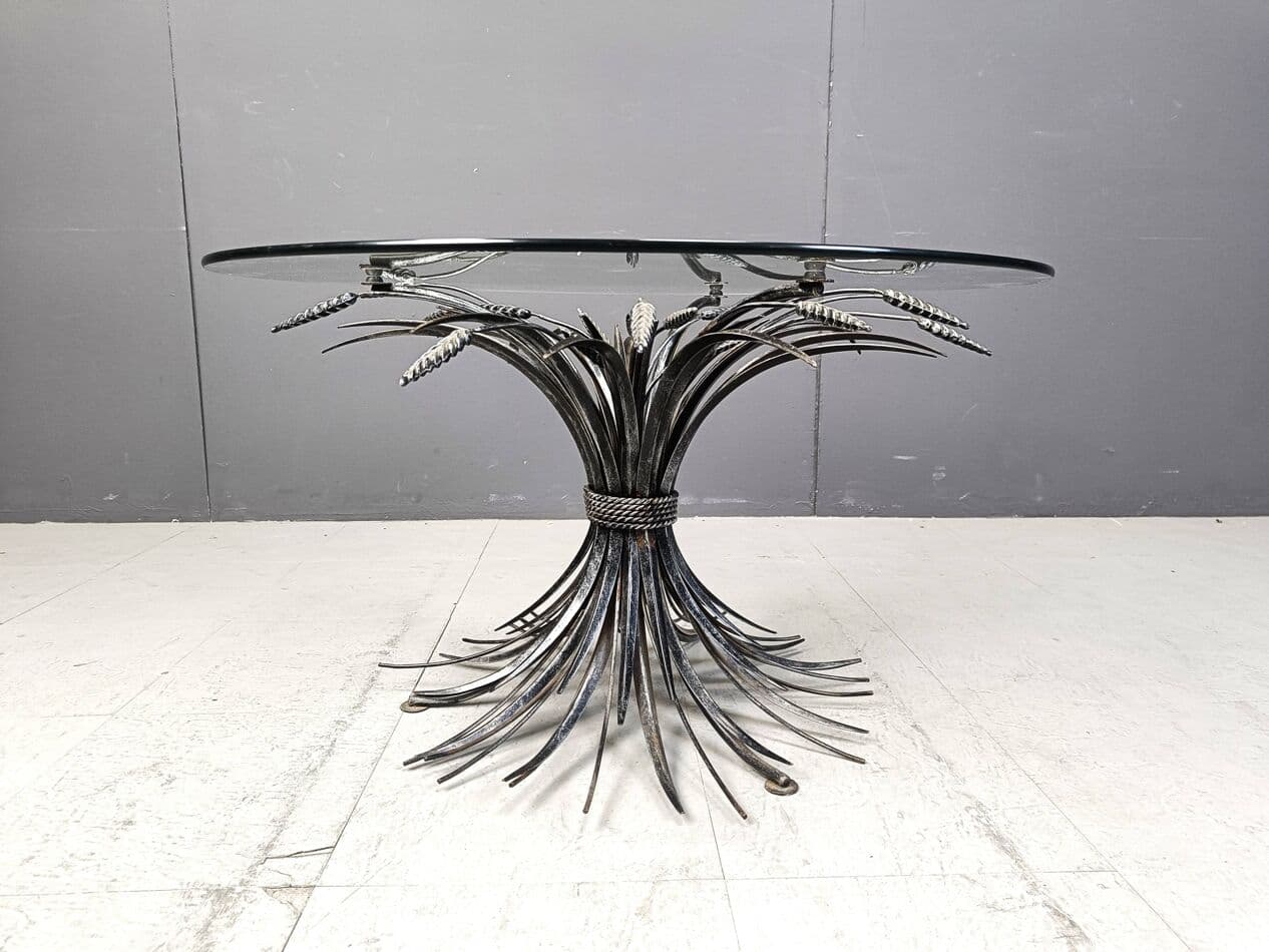 Coffee Table Coco Chanel, black metal, glass, Italy, 1960s. - 267020