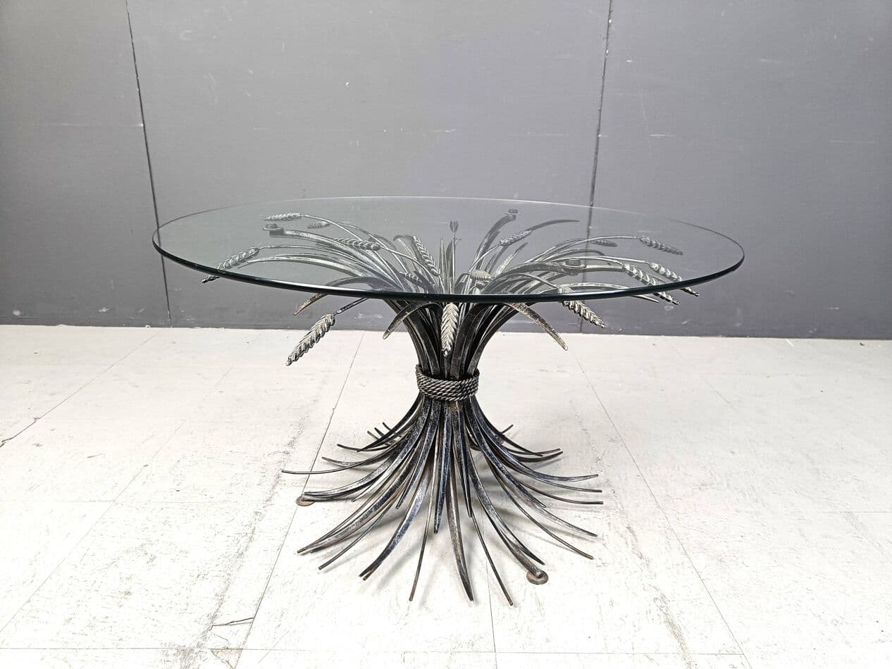 Coffee Table Coco Chanel, black metal, glass, Italy, 1960s. - 267019