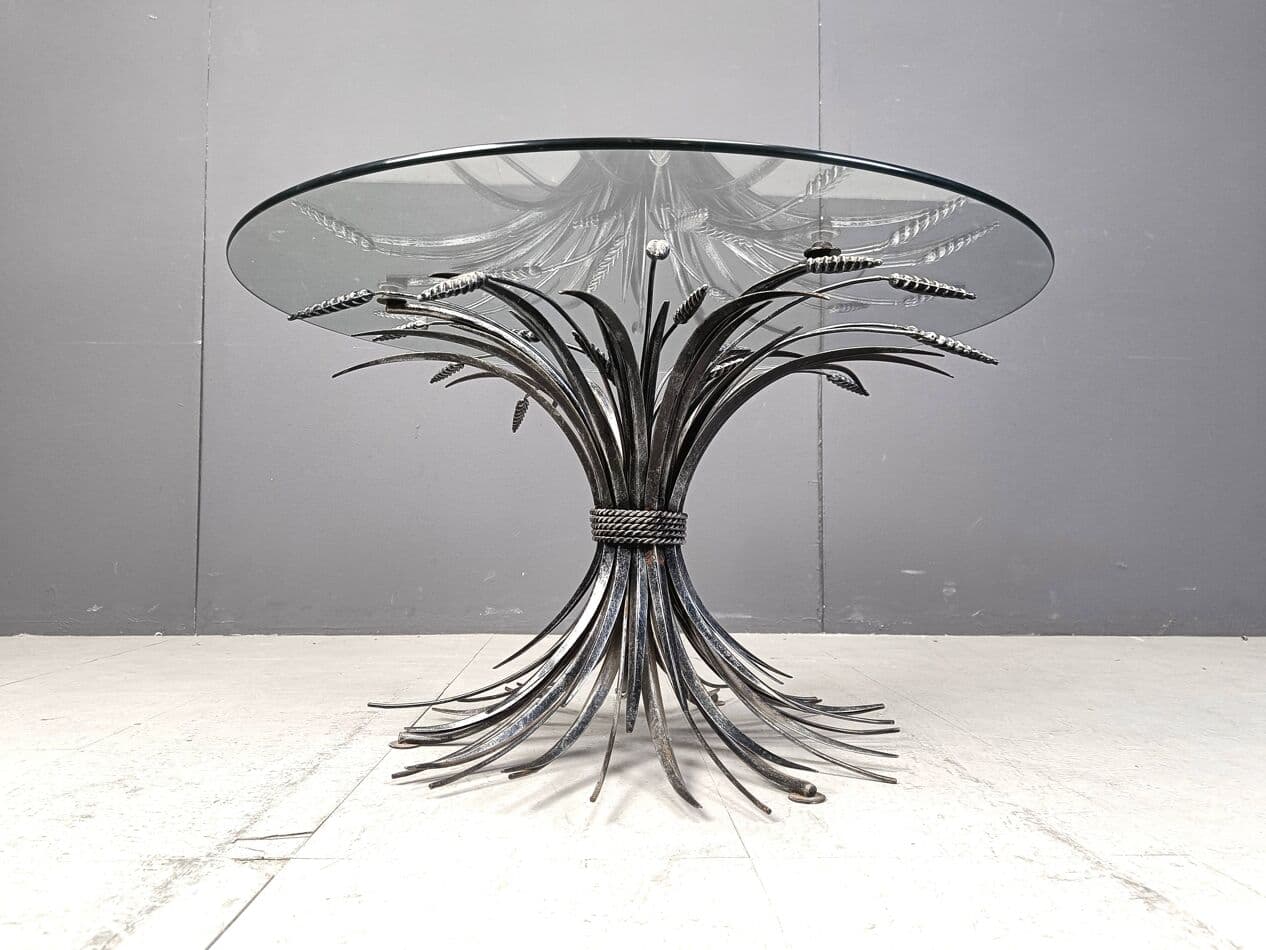Coffee Table Coco Chanel, black metal, glass, Italy, 1960s. - 267021