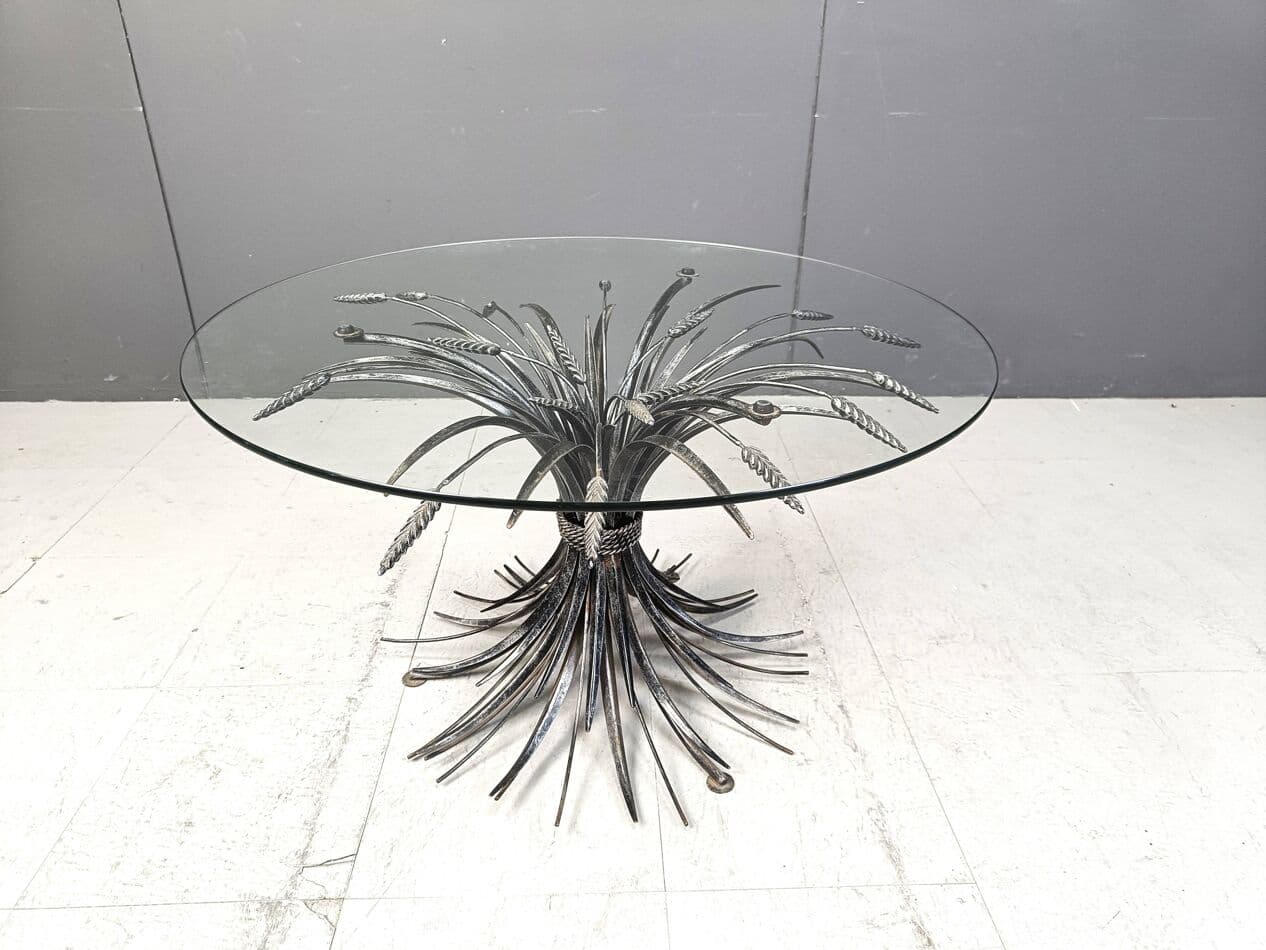 Coffee Table Coco Chanel, black metal, glass, Italy, 1960s. - 267018