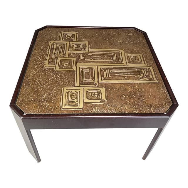 Coffee Table, brown brass, Germany, 1970s - DIMENSION