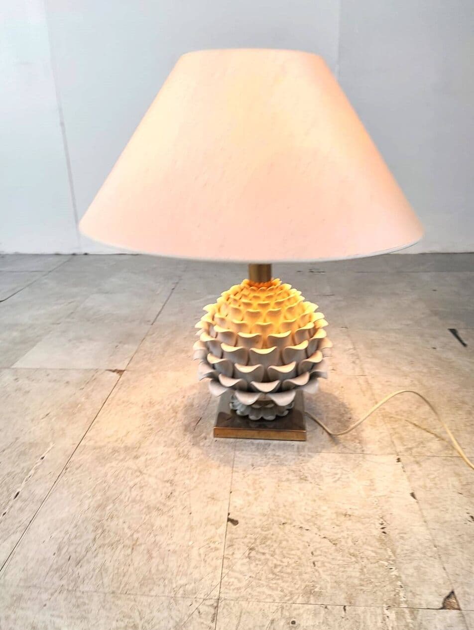Lampa stołowa Artichoque, biały, ceramika, Włochy, lata 60. - 266715
