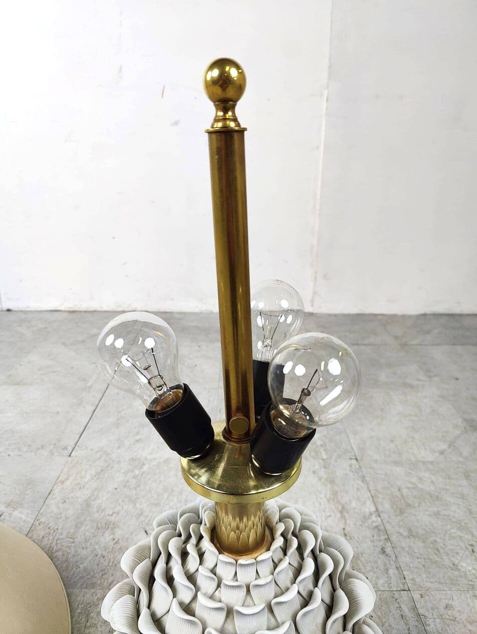 Lampa stołowa Artichoque, biały, ceramika, Włochy, lata 60. - 266721