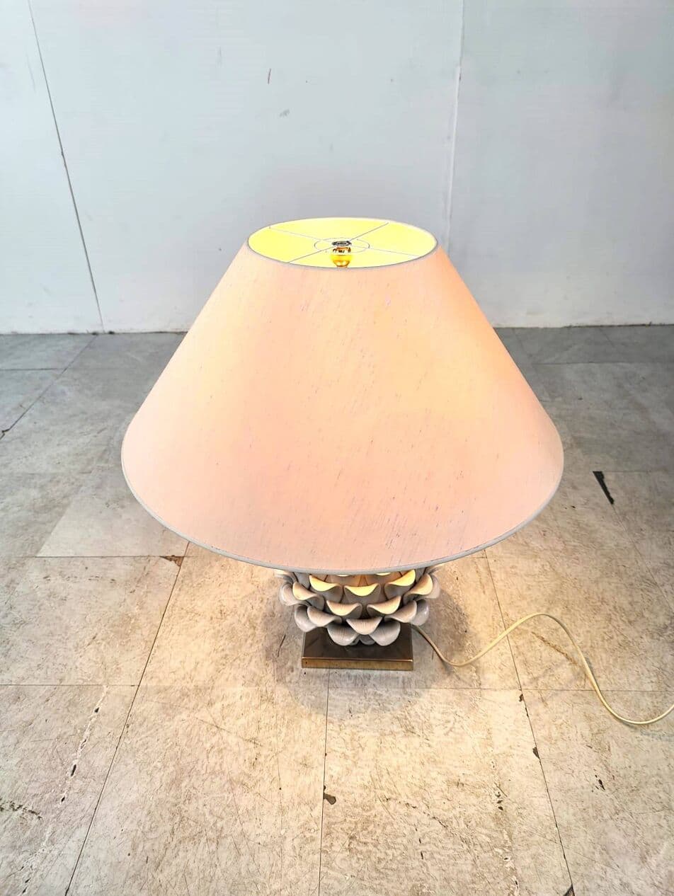 Lampa stołowa Artichoque, biały, ceramika, Włochy, lata 60. - 266718
