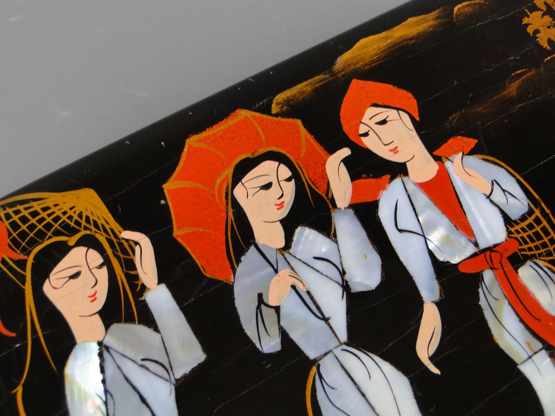 Jewelry Box, black lacquer, wood, China, 1950s - 19610