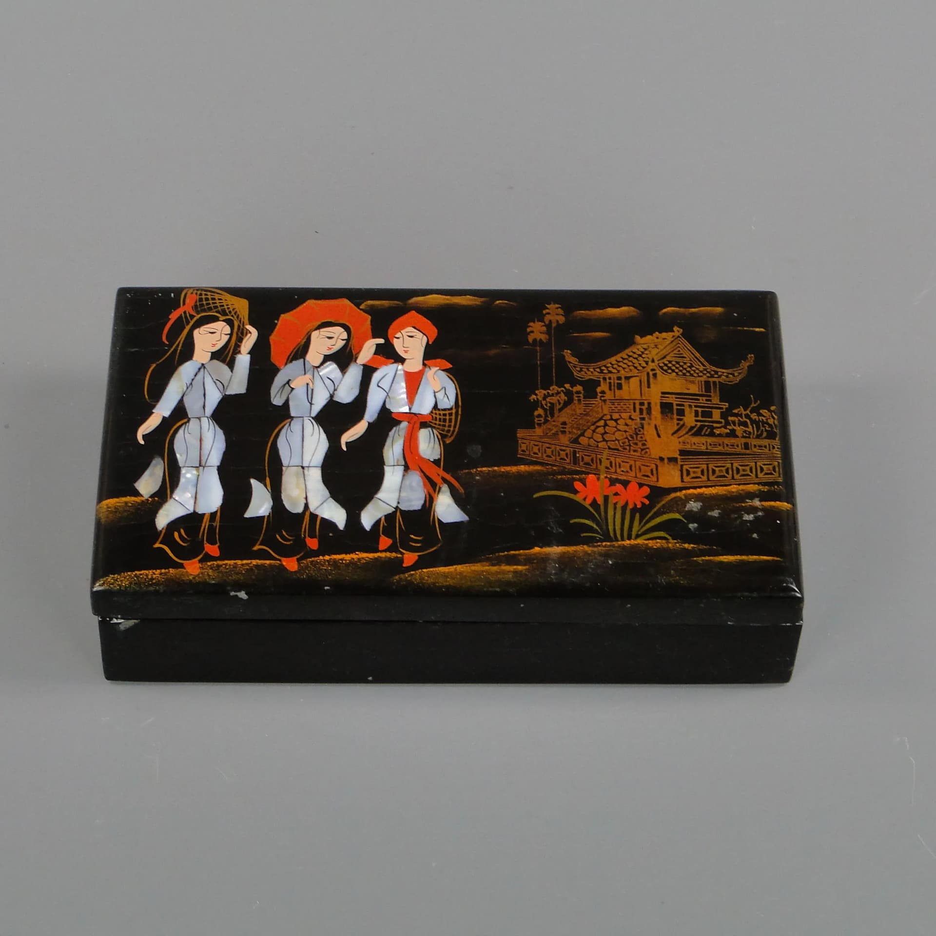 Jewelry Box, black lacquer, wood, China, 1950s - 19607