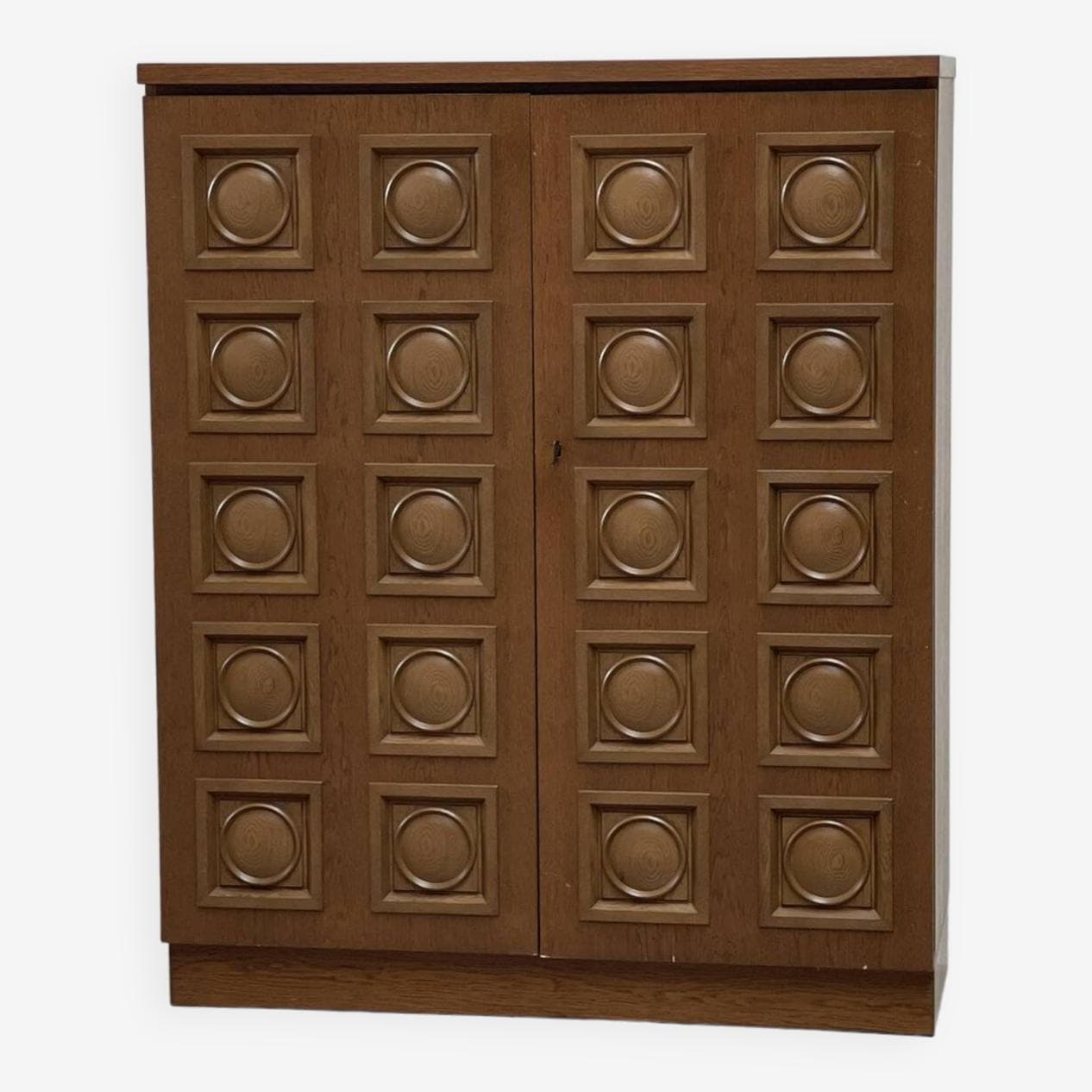 Barek brutalistyczny, dąb brązowy, Belgia, lata 70. - 266647