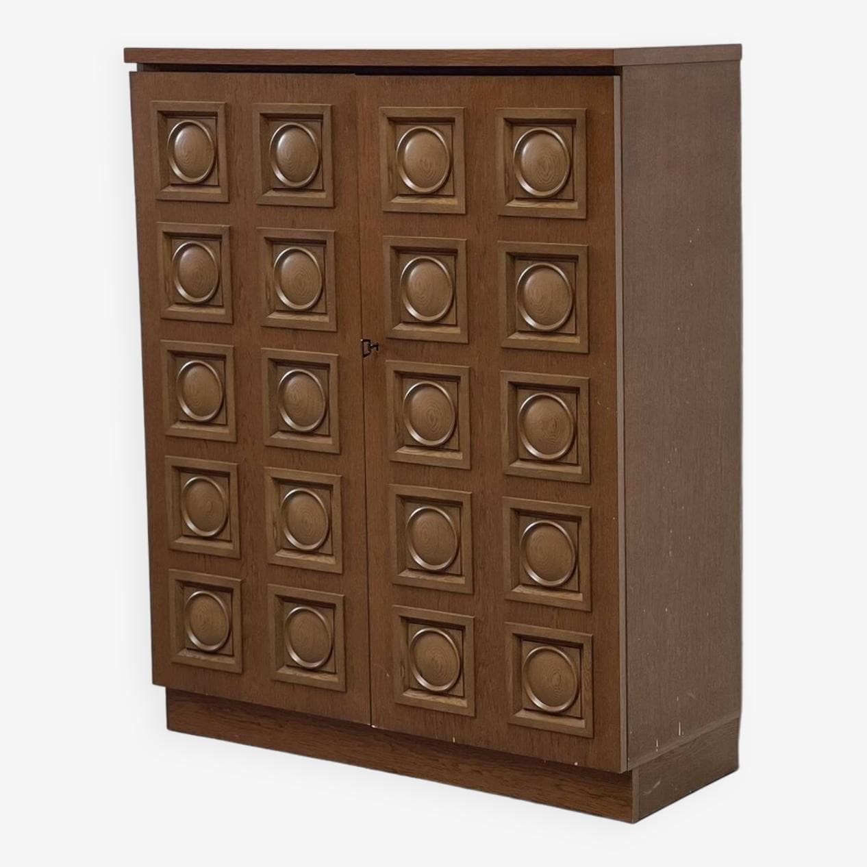 Barek brutalistyczny, dąb brązowy, Belgia, lata 70. - 266645