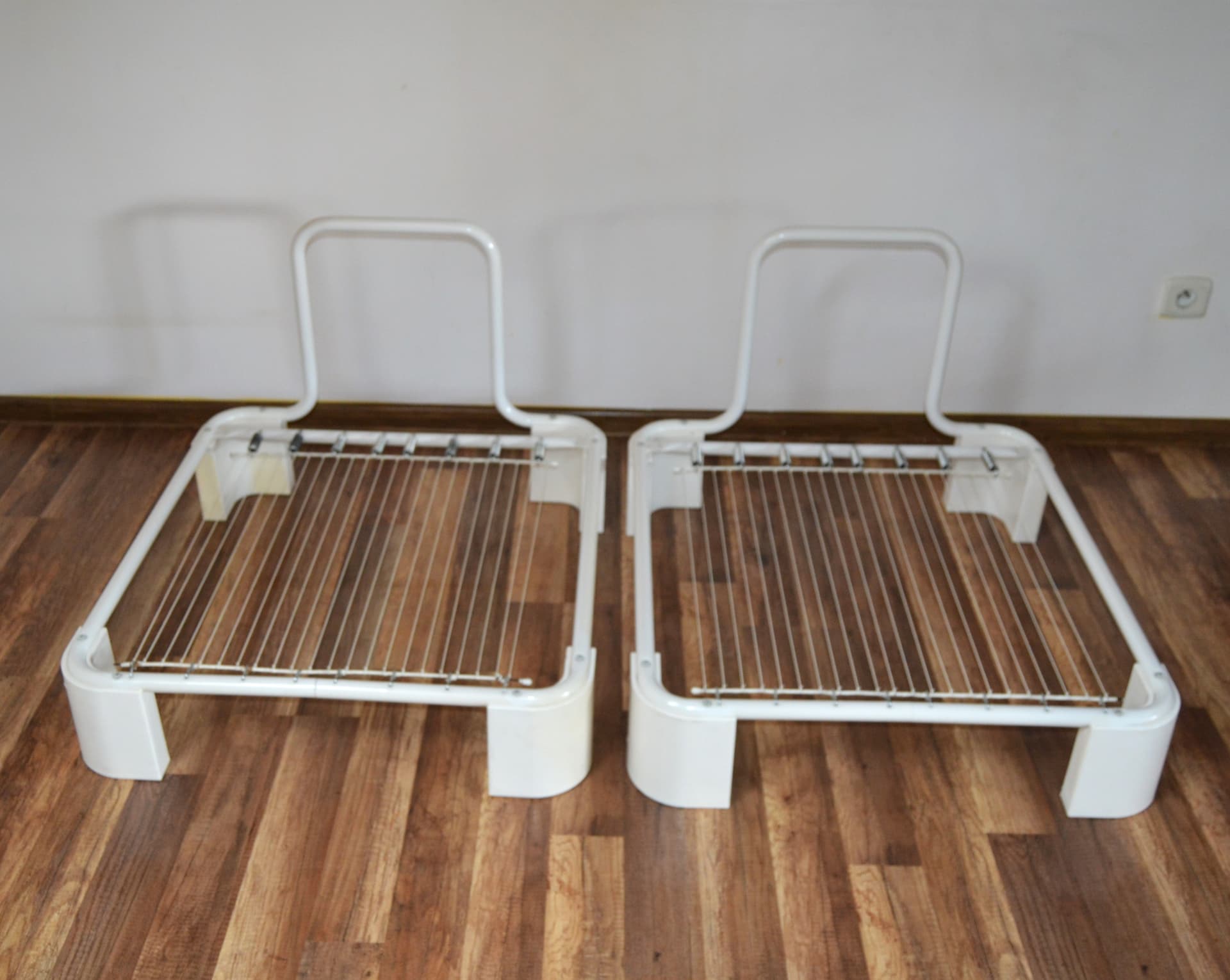 Set of armchairs, Space Age, orange black, velvet plastic, 1950s - 79278