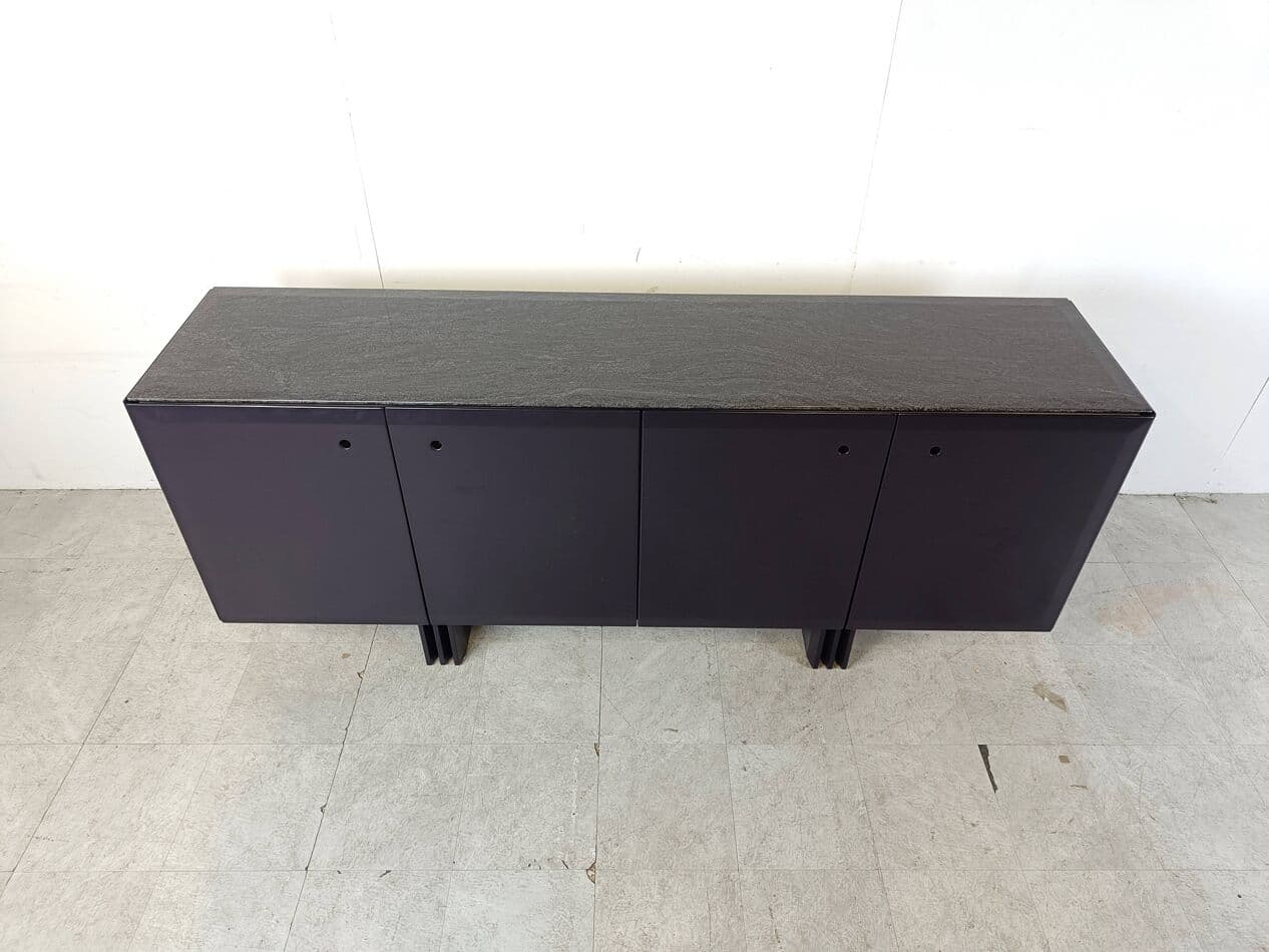 Kredens, niebieski, drewno, Belgia, lata 80. - 266534