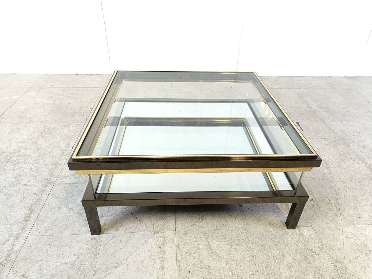 Coffee table, gold brass, France, 1970s. - 266422