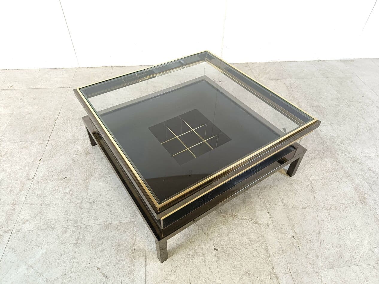 Coffee table, gold brass, France, 1970s. - 266425