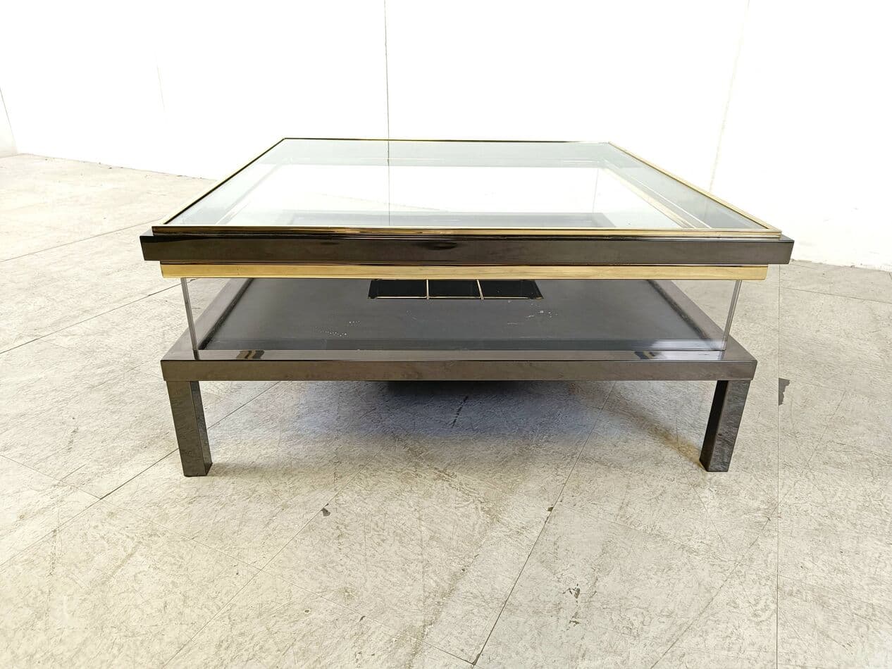 Coffee table, gold brass, France, 1970s. - 266427