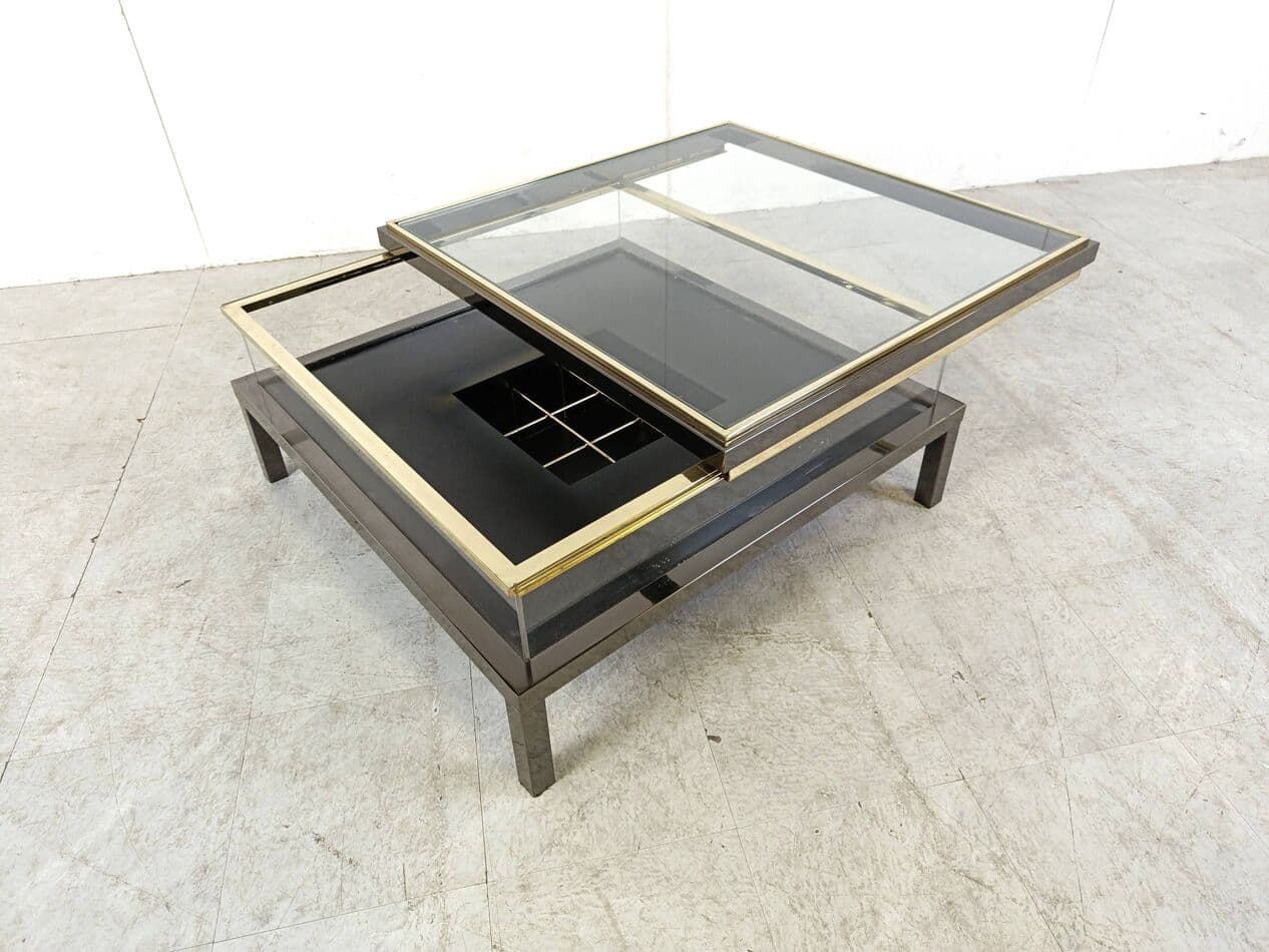 Coffee table, gold brass, France, 1970s. - 266430