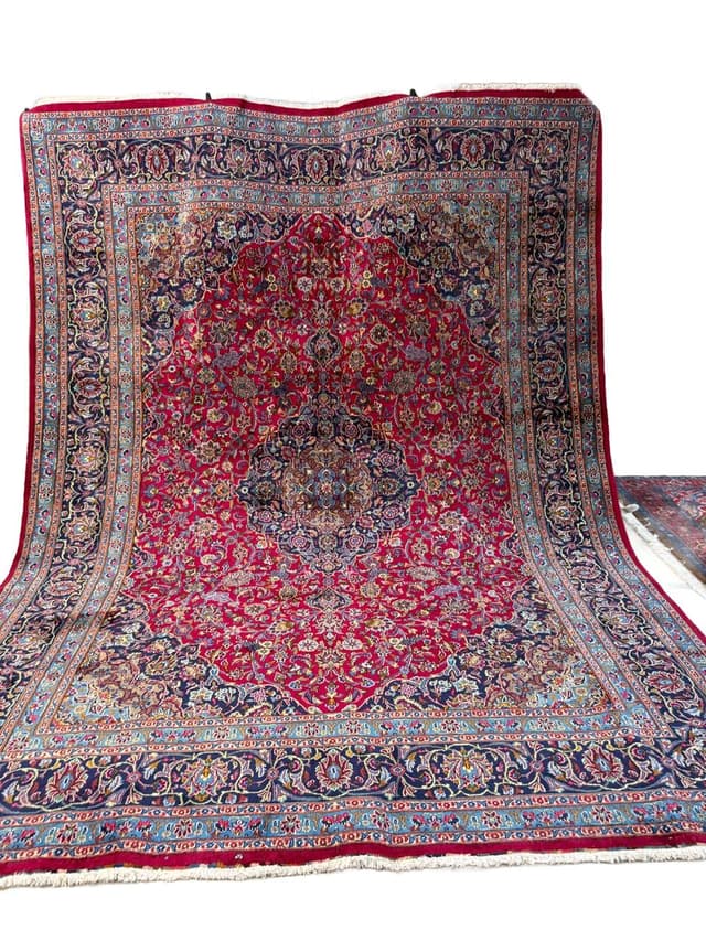 Dywan Mesched, 390x290 cm, multikolor, wełna, Iran, lata 90. - WYMIARY