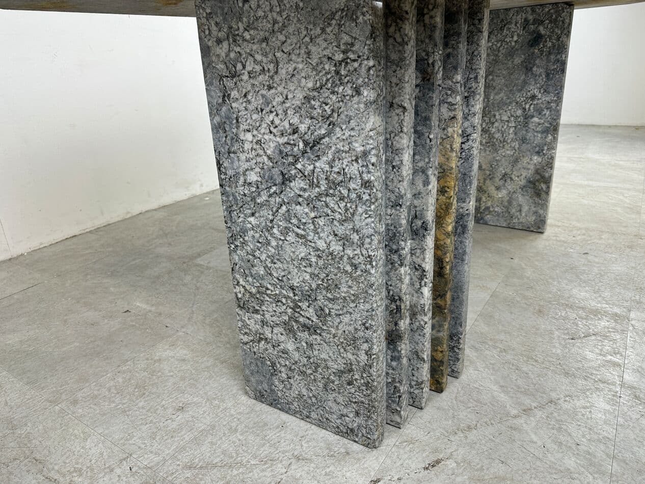 Stół jadalniany, szary granit, Belgia, lata 70. - 266307