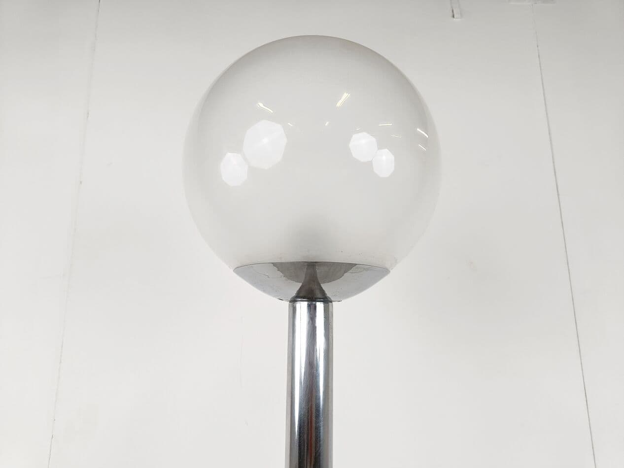 Floor lamp, chrome, glass, Italy, 1970s. - 266201