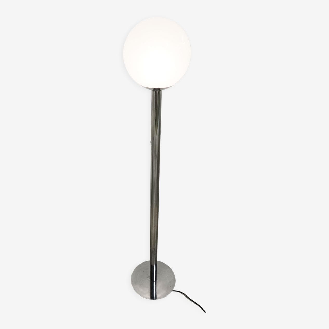 Floor lamp, chrome, glass, Italy, 1970s. - 266194