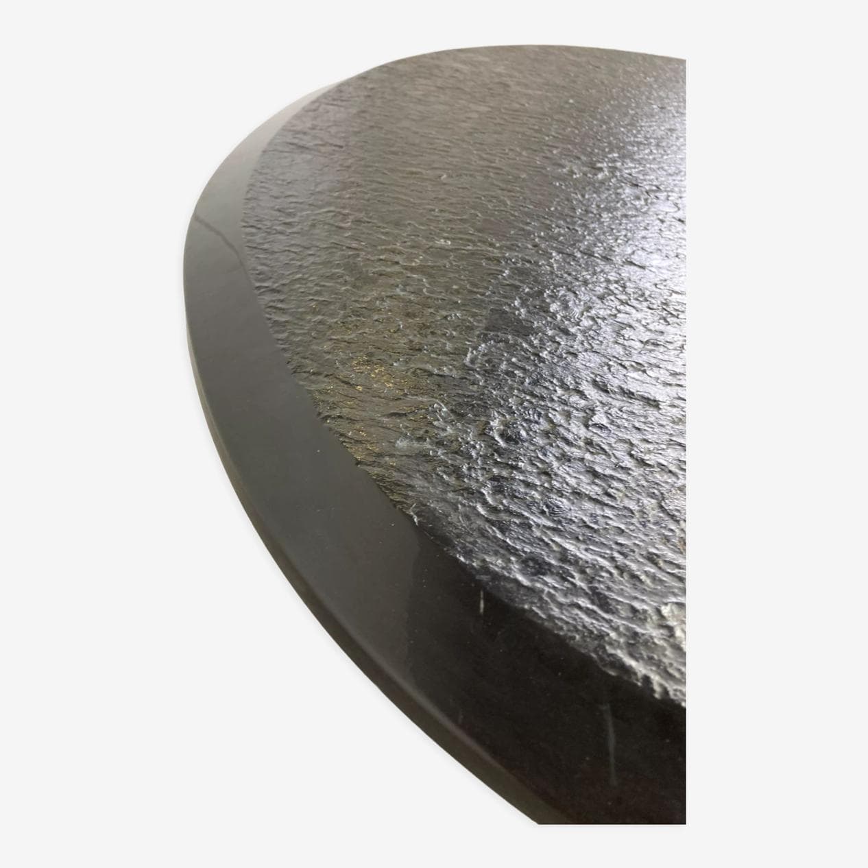 Stolik kawowy, czarny, kamionka, drewno, Włochy, lata 80. - 266073