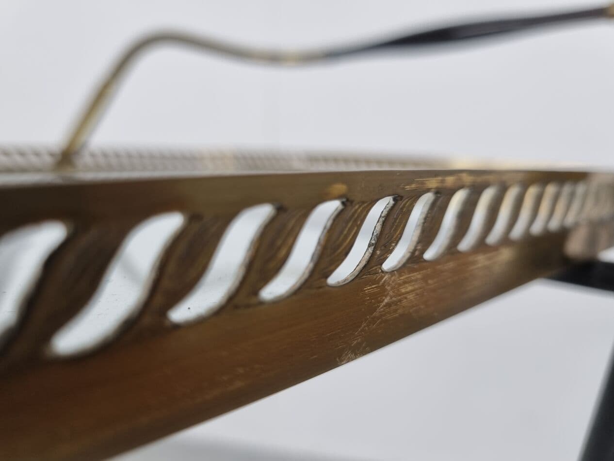 Wózek barowy, mosiądz złoty, Włochy, lata 60. - 265788