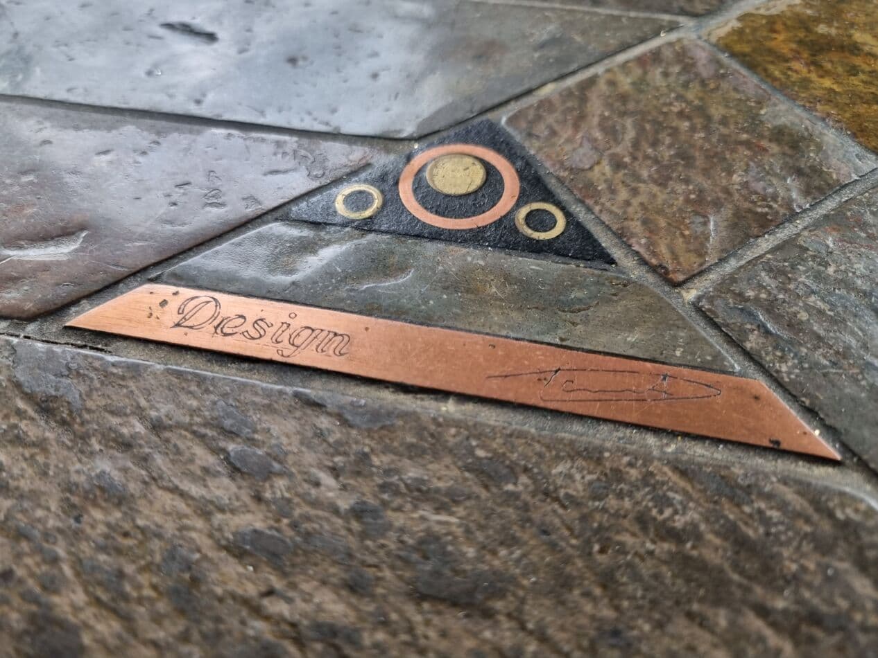 Stolik kawowy brutalistyczny, brązowy, kamień mosiądz miedź drewno, Niemcy, lata 80. - 265734