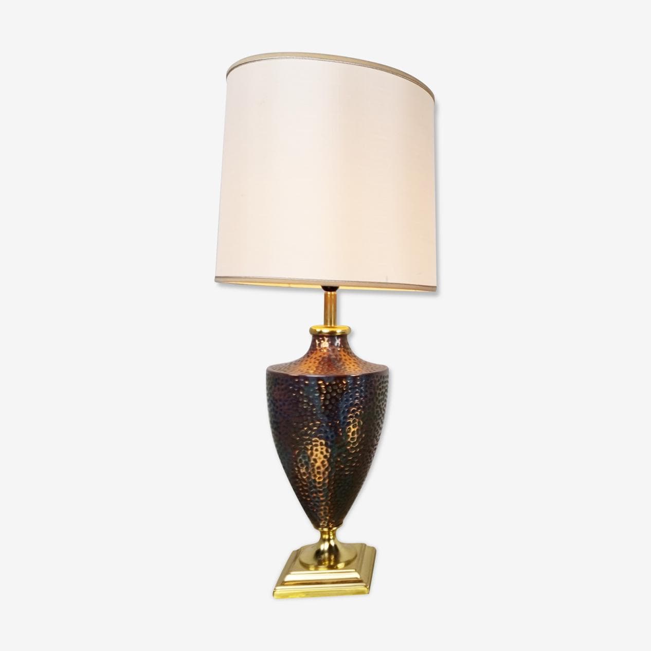 Lampa stołowa, ceramika multikolor, Francja, lata 70. - 265644
