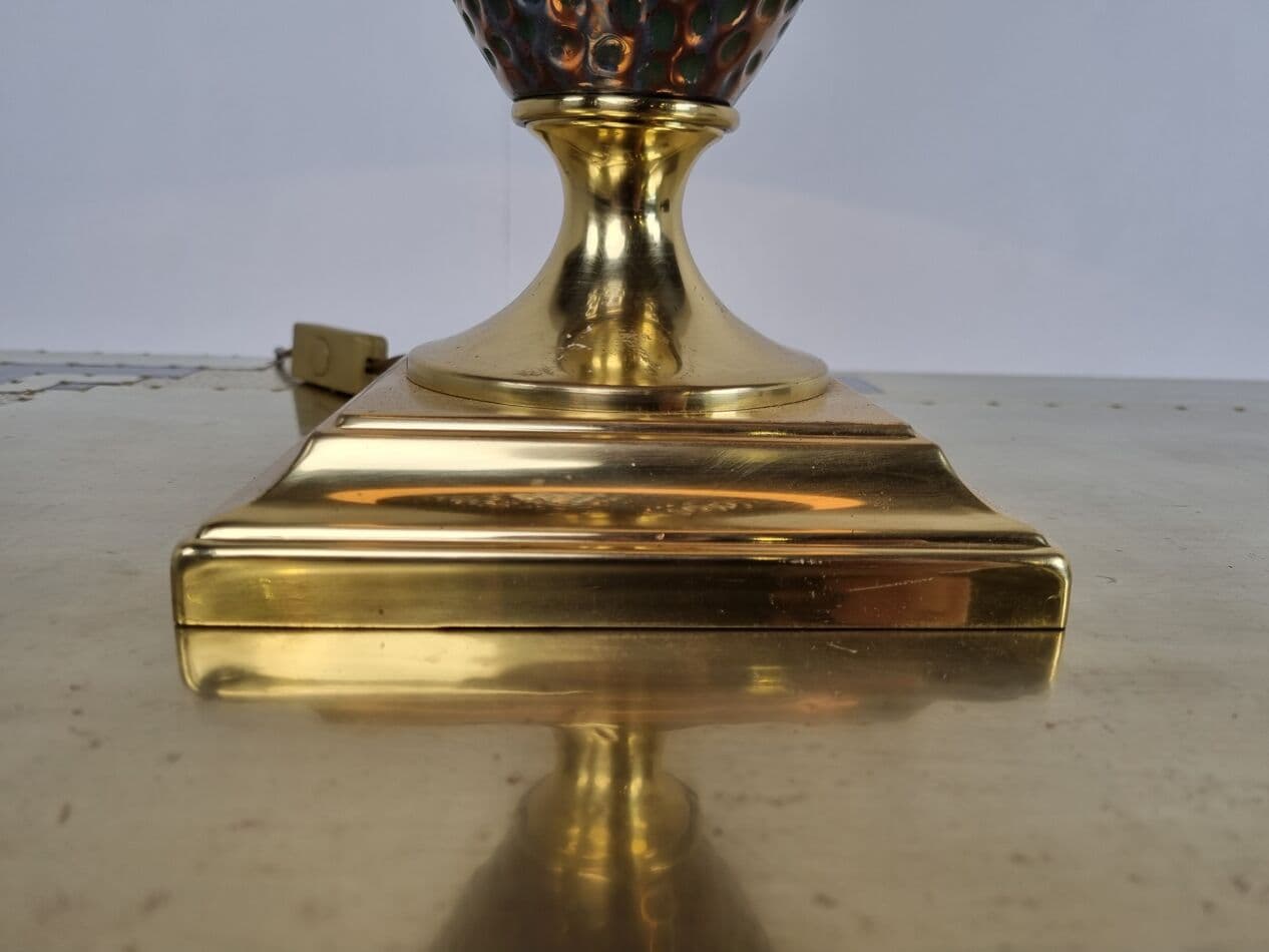 Lampa stołowa, ceramika multikolor, Francja, lata 70. - 265647