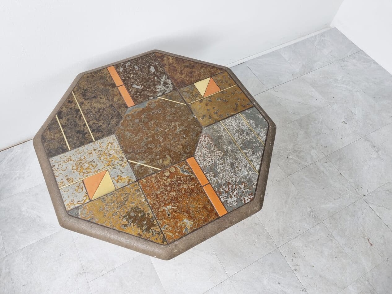 Coffee Table Brutalist, brown stone, Germany, 1970s - 265621