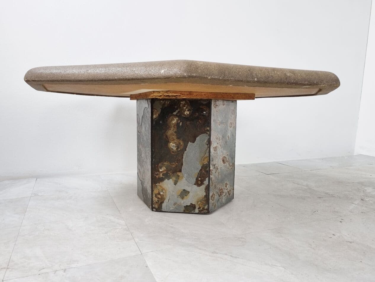 Coffee Table Brutalist, brown stone, Germany, 1970s - 265627