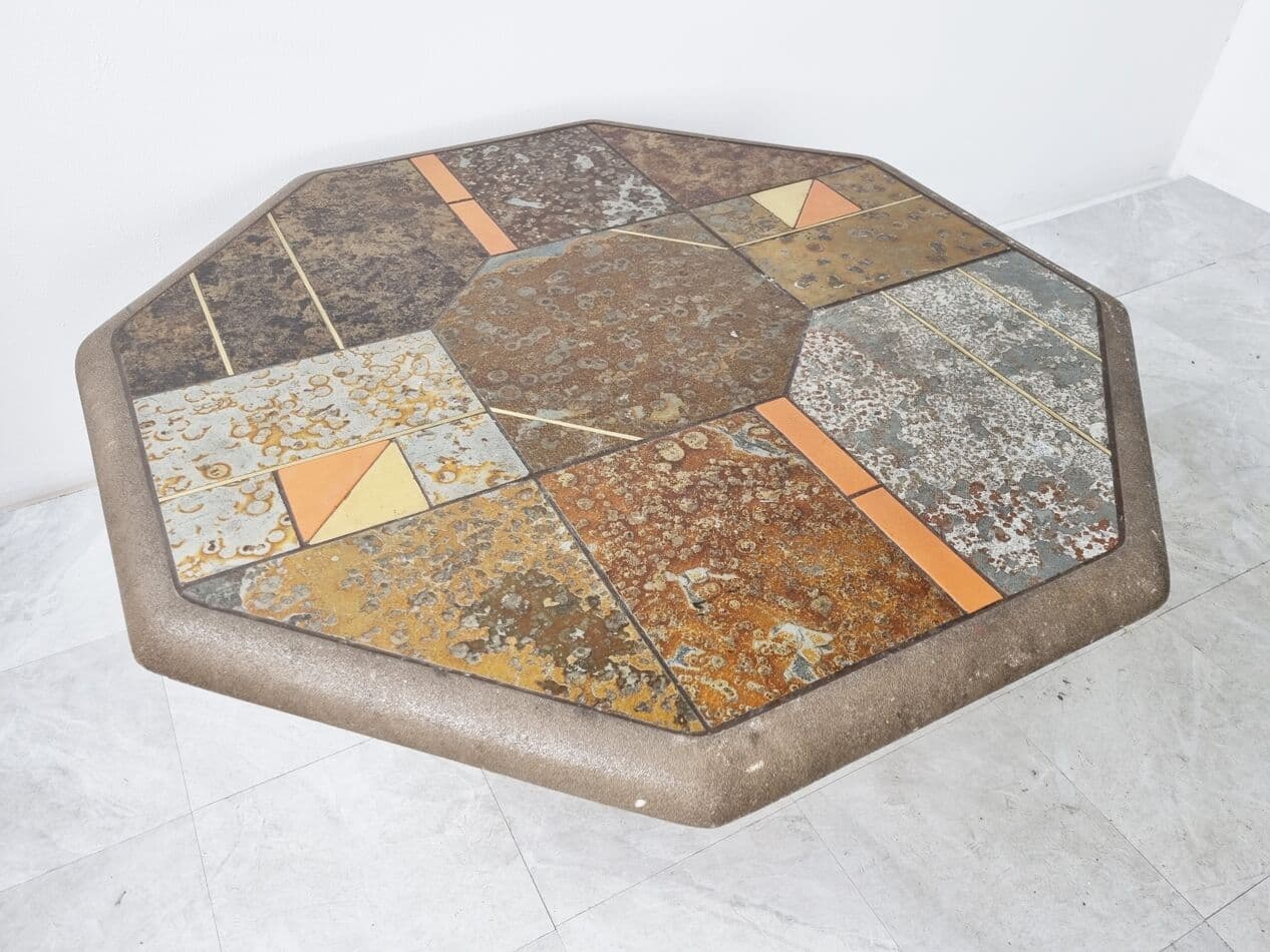 Coffee Table Brutalist, brown stone, Germany, 1970s - 265622